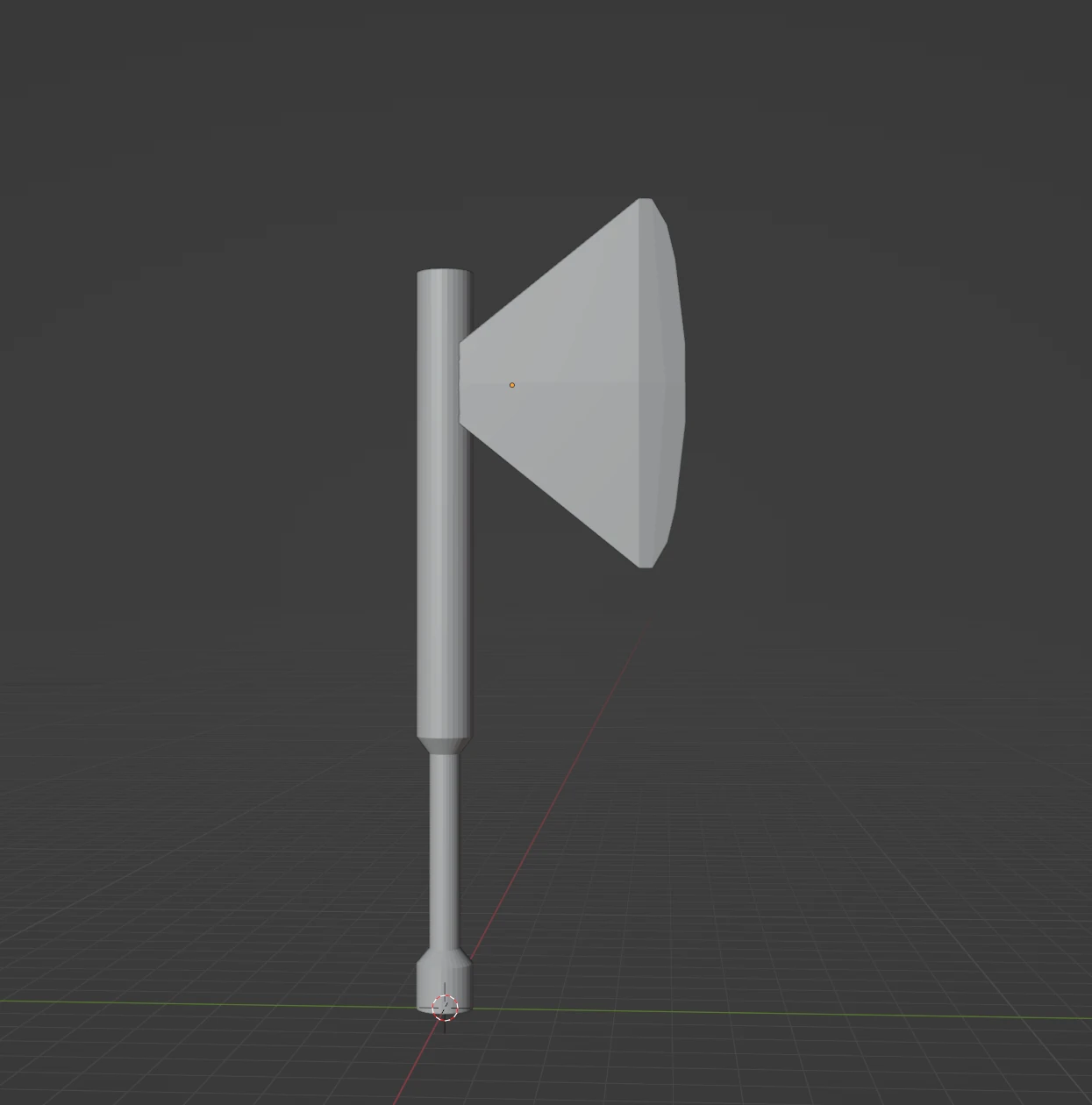 Side view of the battle axe