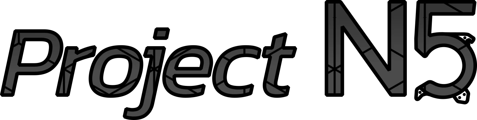 Outlined Project N5 logo with grey infill