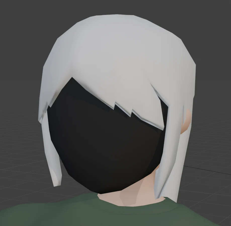 White hair with spiky bangs