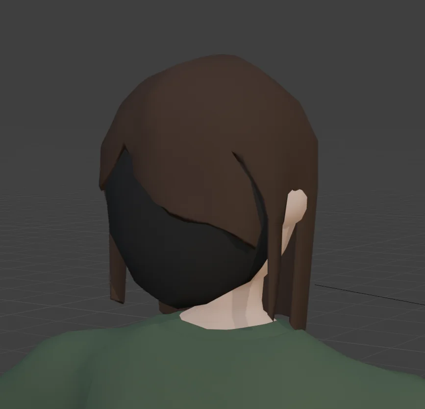 Brown hair with big bangs